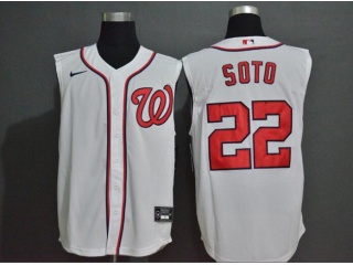 Nike Washington Nationals 22 Juan Soto Vest Jersey White