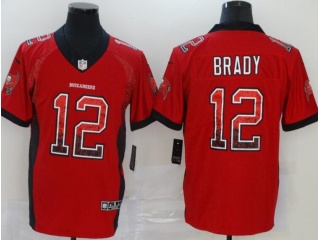 Tampa Bay Buccaneers #12 Tom Brady Drift Fashion Limited Jersey Red
