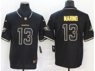 Miami Dolphins #13 Dan Marino Limited Jersey Black Gold