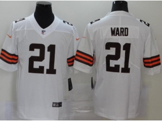 Cleveland Browns #21 Denzel Ward New Style VaporLimited Jersey White