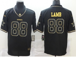 Dallas Cowboys #88 CeeDee Lamb Limited Jersey Black Gold