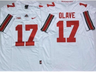 Ohio State Buckeyes #17 Chris Olave Limited College Football Jersey White