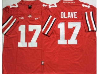 Ohio State Buckeyes #17 Chris Olave Limited College Football Jersey Red