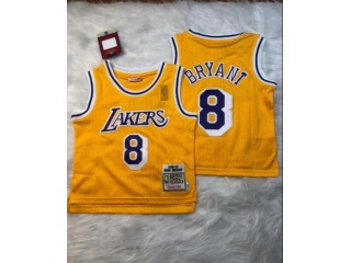 Los Angeles Lakers #8 Kobe Bryant Yellow Toddler Jersey