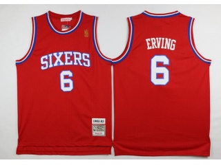 Philadelphia 76ers 6 Julius Erving 1982-83 Throwback Jersey Red