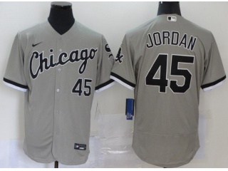 Nike Chicago White Sox #45 Michael Jordan Flexbase Jersey Grey 
