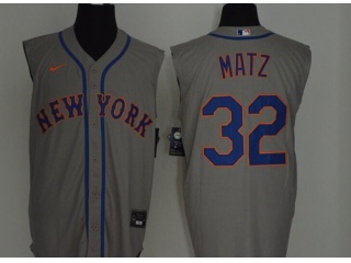 Nike New York Mets #32 Steven Matz Vest Jersey Grey