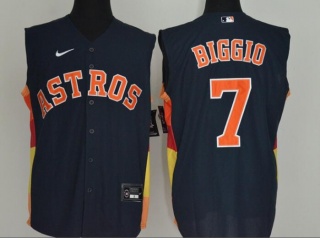 Nike Houston Astros #7 Craig Biggio Vest Jersey Blue