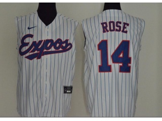 Nike Montreal Expos #14 Pete Rose Vest Jersey White