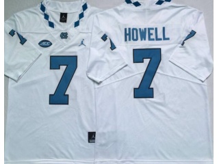 North Carolina  #7 Sam Howell Limited Jerseys White