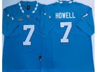 North Carolina  #7 Sam Howell Limited Jerseys Blue