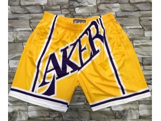 Los Angeles Lakers Mitchell&Ness Big Face Short Gold