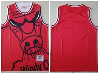 Chicago Bulls Mitchell&Ness Big Face Jersey Red