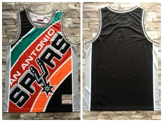 San Antonio Spurs Mitchell&Ness Big Face Jersey Black