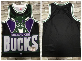 Milwaukee Bucks Mitchell&Ness Big Face Jersey Black