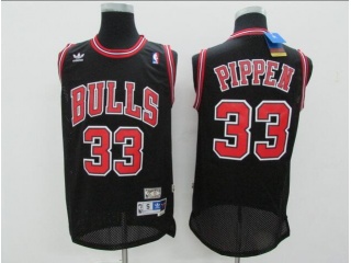 Chicago Bulls 33 Scottie Pippen Basketball Jersey BULLS Black