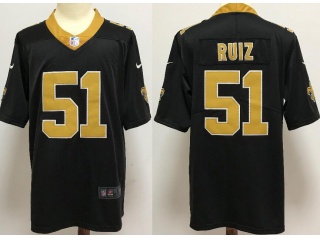 New Orleans Saint #51 Cesar Ruiz Limited Jersey Black