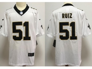 New Orleans Saint #51 Cesar Ruiz Limited Jersey White