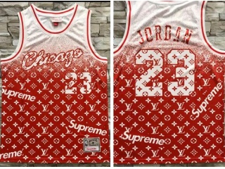 Chicago Bulls #23 Michael Jordan Supreme Throwback Jersey Red