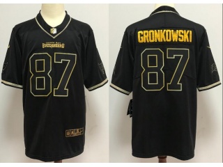 Tampa Bay Buccaneers #87 Rob Gronkowski Vapor Limited Jersey Black Golden