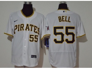 Nike Pittsburgh Pirates #55 Josh Bell Flexbase Jersey White