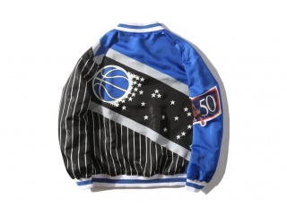 Orlando Magic Mitchell&Ness Jackets Black Pinstripes   