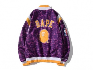 Los Angeles Lakers BAPE Mitchell&Ness Jackets Purple