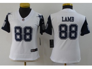 Woman Dallas Cowboys #88 CeeDee Lamb Color Rush Limited Jerseys White