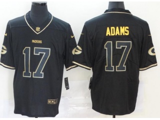 Green Bay Packers #17 Davante Adams Limited Jersey Black Golden