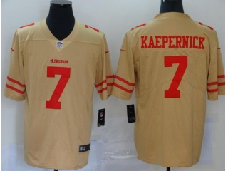 San Francisco 49ers #7 Colin Kaepernick Inverted Legend Limited Jersey Yellow 