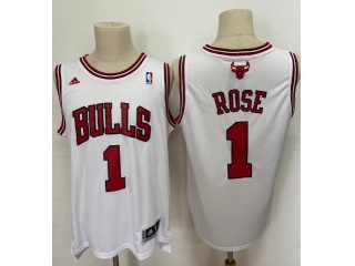 Adidas Chicago Bulls #1 Derrick Rose Jersey White