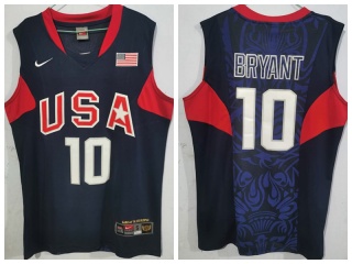Dream Team VIII #10 Kobe Bryant Navy Blue Jersey
