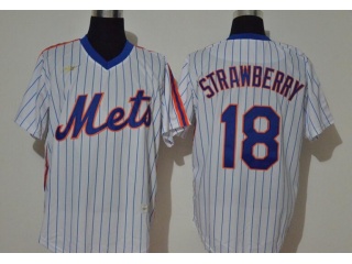 Nike New York Mets #18 Darryl Strawberry Pullover Jersey White