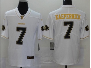 San Francisco 49ers #7 Colin Kaepernick Limited Jersey White Gold