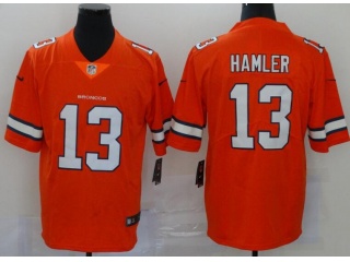 Denver Broncos #13 KJ Hamler Color Rush Limited Jersey Orange 