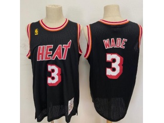 Miami Heat 3 Dwyane Wade 2003-04 Throwback Jersey Black