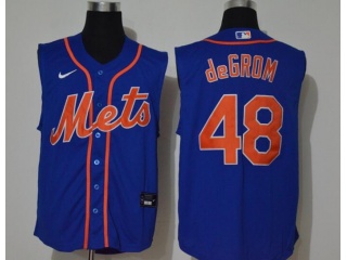 Nike New York Mets #48 Jacob deGrom Vest Jersey Blue 