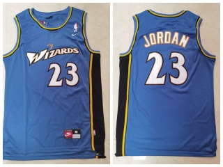 Washington Wizards 23 Michael Jordan Basketball Jersey Blue Swingman