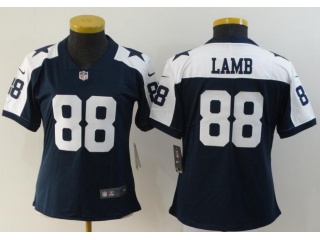 Woman Dallas Cowboys #88 CeeDee LambThanksgiving Limited Jerseys Blue
