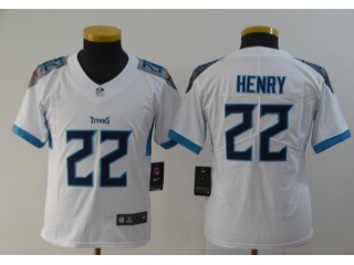 Youth Tennessee Titans #22 Derrick Henry Limited Jersey White 