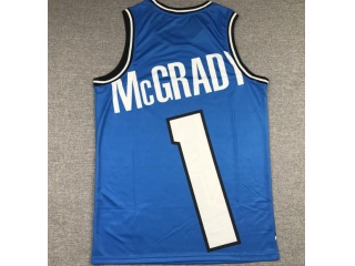 Orlando Magic #1 Tracy McGrady Mitchell&Ness Big Face Jersey Blue