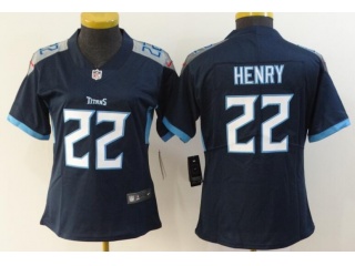 Woman Tennessee Titans #22 Derrick Henry Limited Jersey Dark Blue