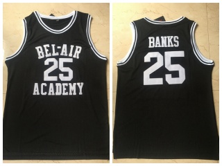Carlton Banks 25 Bel-Air Academy Baseball Jersey Black