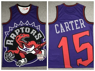 Toronto Raptors #15 Vince Carter Mitchell&Ness Big Face Jersey Purple