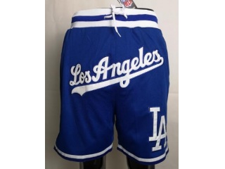 Los Angeles Dodgers Just Don Throwback Baseball Shorts Blue