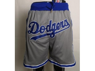 Los Angeles Dodgers Just Don Throwback Baseball Shorts Gray