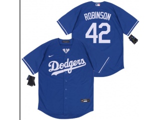 Nike Los Angeles Dodgers 42 Jackie Robinson Cool Base Jersey Blue