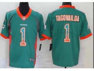 Miami Dolphins #1 Tua Tagovailoa Drift Fashion Untouchable Limited Jersey Green