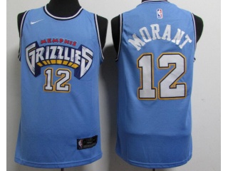 Nike Memphis Grizzlies #12 Ja Morant Jersey 2020 Blue City