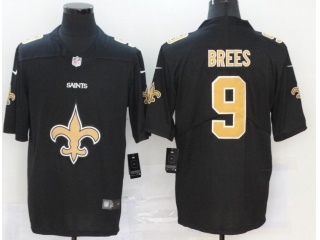 New Orleans Saints #9 Drew Brees Limited Jersey Black Logo